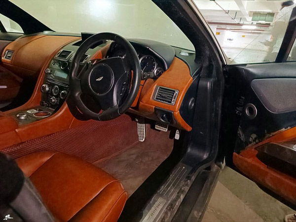 aston martin rapide abandoned interior
