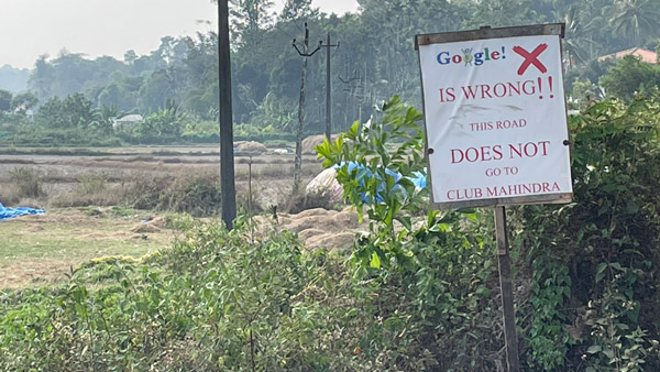 locals put board sign google is wrong