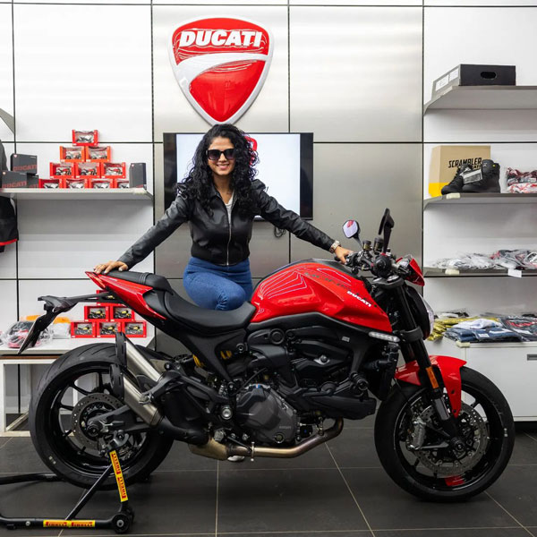 actress daisy bopanna ducati monster actress daisy bopanna ducati monster