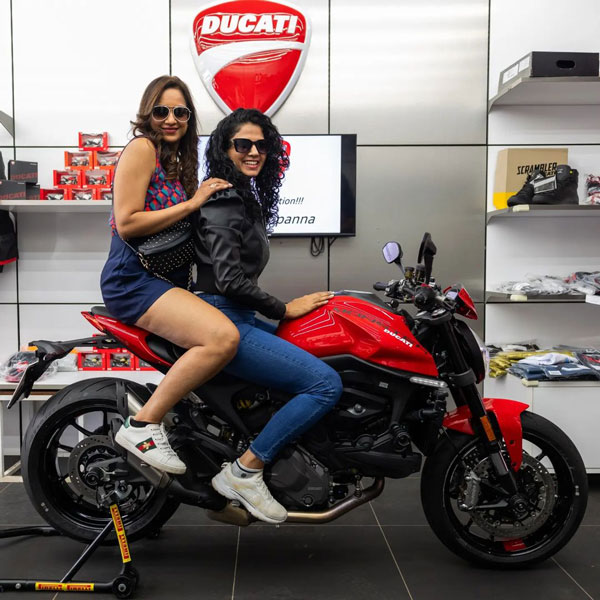 actress daisy bopanna ducati monster actress daisy bopanna ducati monster