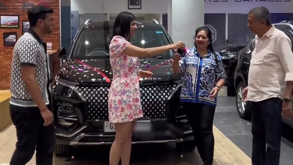 Daughter Gifts Her Parents New MG Hector SUV Worth Rs 20 Lakh