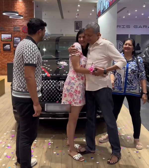 Daughter Gifts Her Parents New MG Hector SUV Worth Rs 20 Lakh
