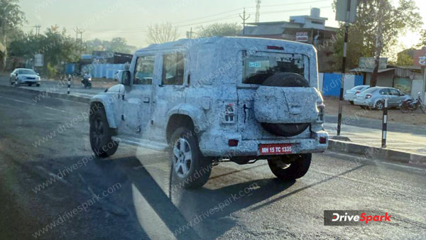 mahindra thar 5 door spied