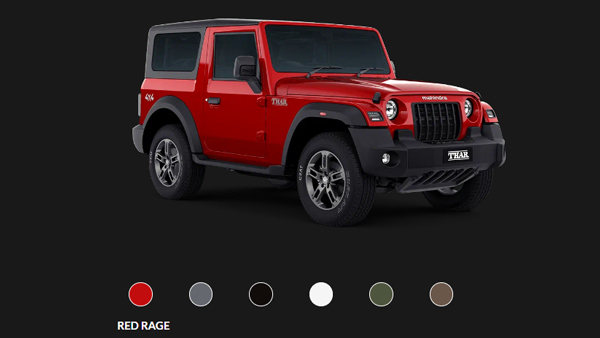 mahindra thar colours
