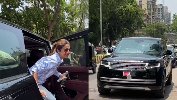 shilpa shetty arrives in swanky car