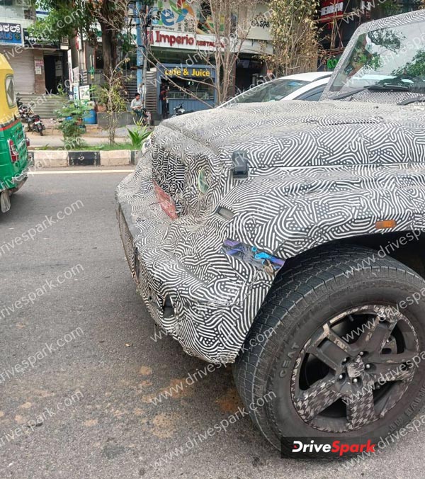 mahindra thar 5 door spied