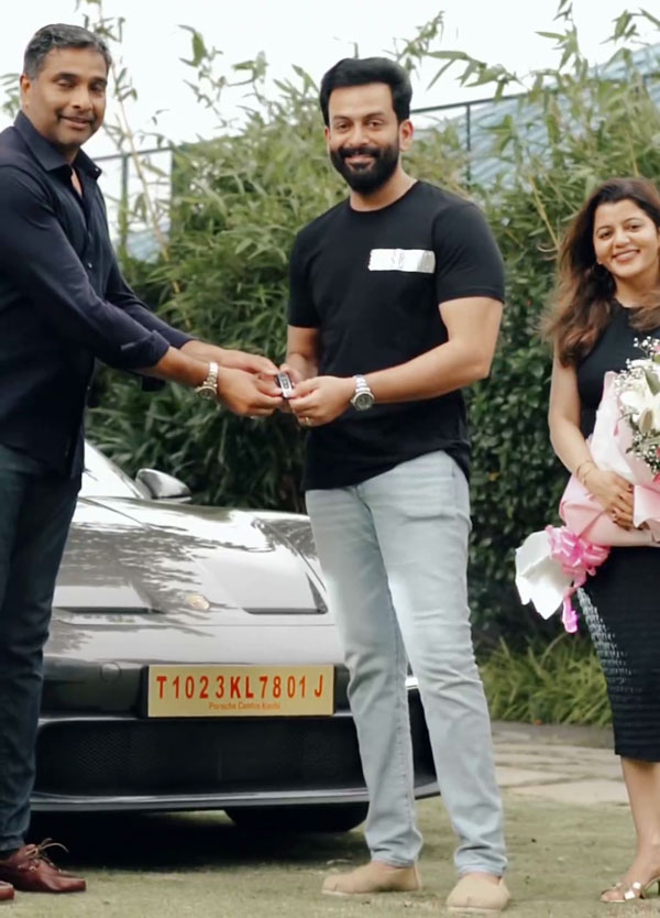 Actor Prithviraj Sukumaran And Wife Supriya Buys New Porsche