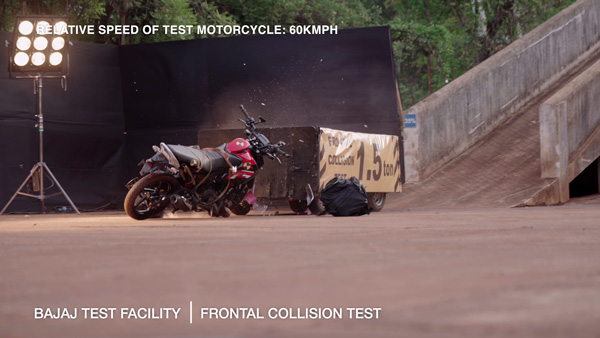 bajaj freedom 125 cng crash test