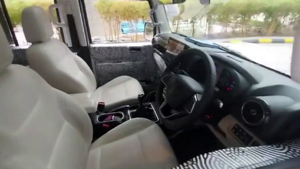 mahindra thar roxx interior spied
