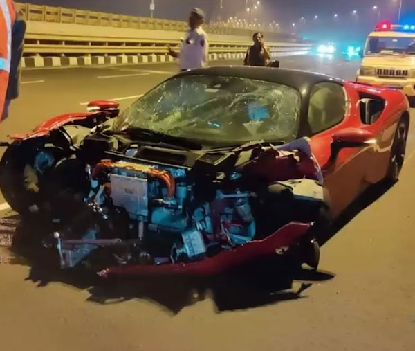 ambani ferrari sf90 stradale repaired