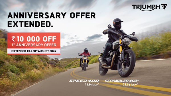 triumph extends first anniversary offer