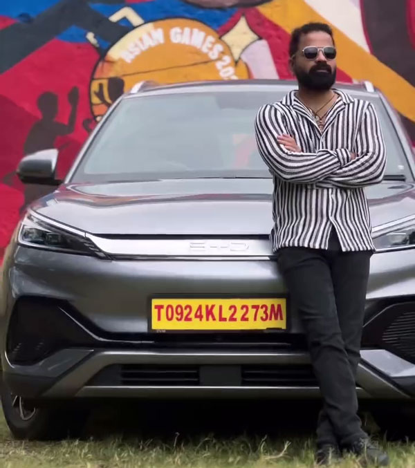 Malayalam Actor Vinay Fort Buys New BYD Atto 3 Electric SUV