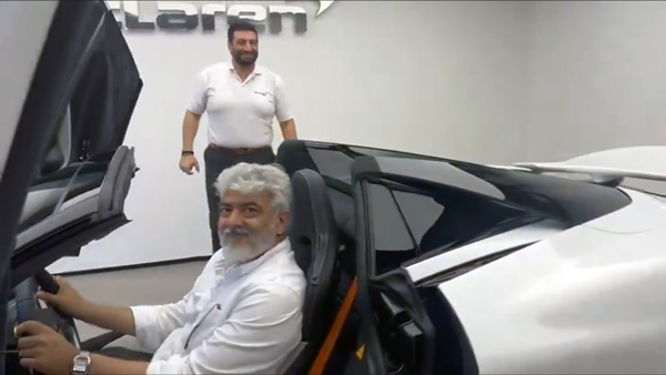 Tamil Super Star Ajith Kumar Testing McLaren 750S Tamil Super Star Ajith Kumar Testing McLaren 750S
