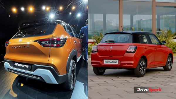 nissan magnite vs maruti suzuki swift rear profile