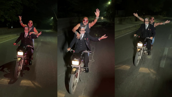 amitabh bachchan rides hero splendor motorcycle