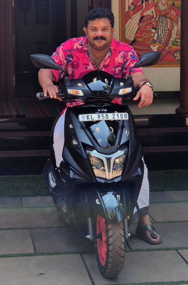 Actor Hareesh Kanaran Buys New TVS Ntorq Race XP Scooter