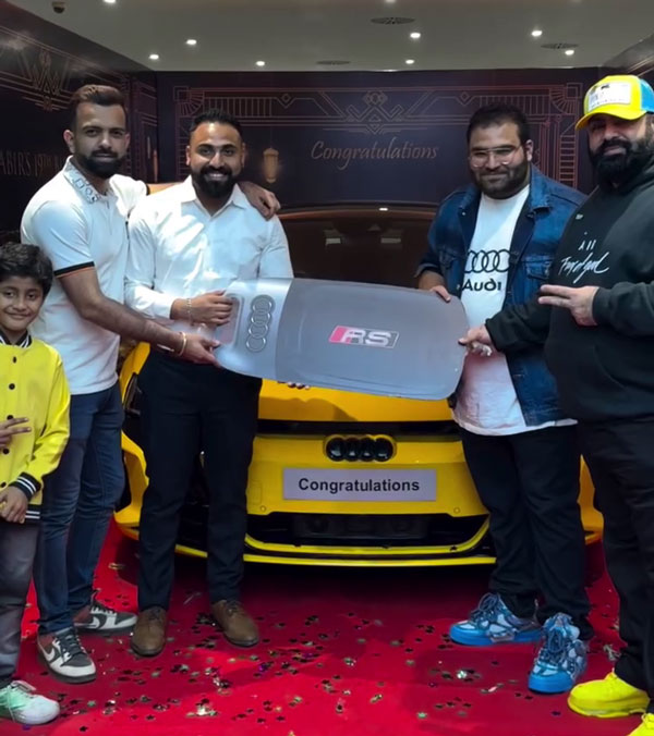 dad gifts 19 year old son audi rs e-tron