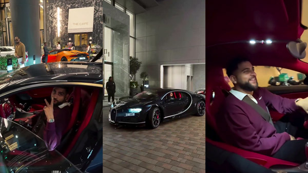 karan aujla drives bugatti chiron