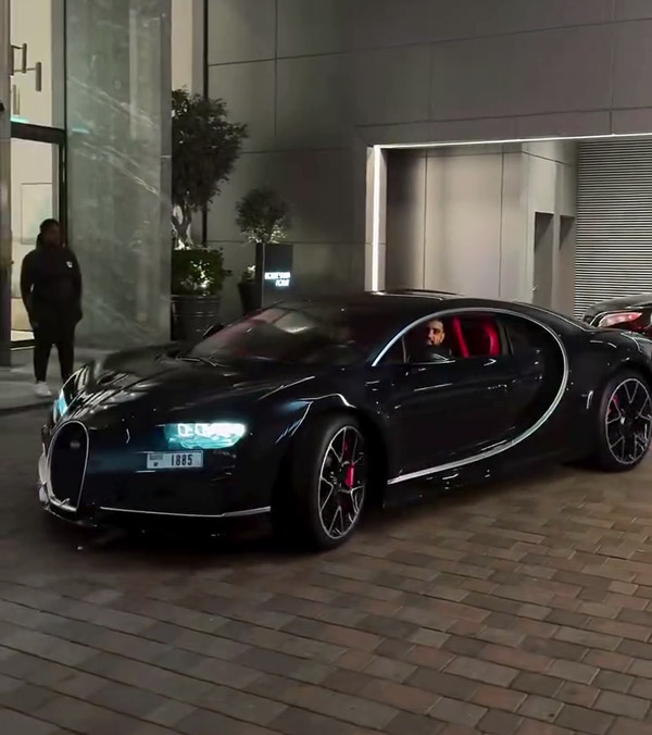karan aujla drives bugatti chiron