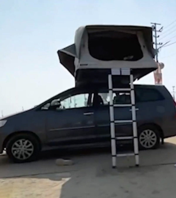 karnataka couple converts car into home