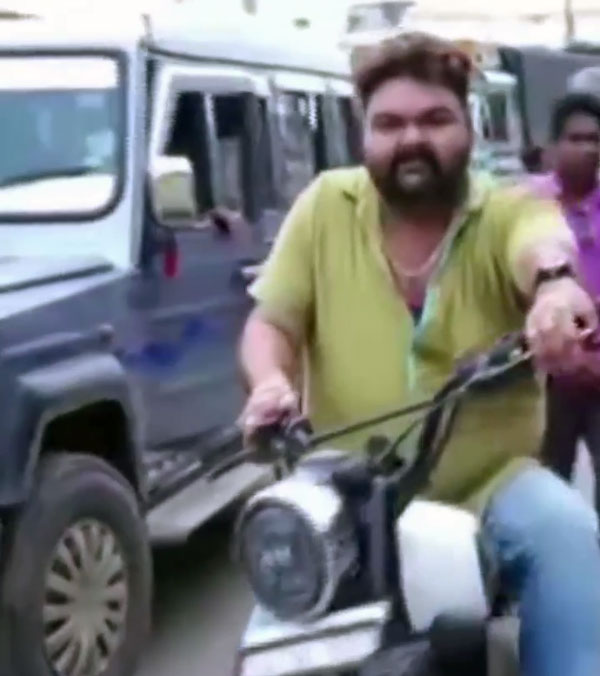 man unble to wear helmet