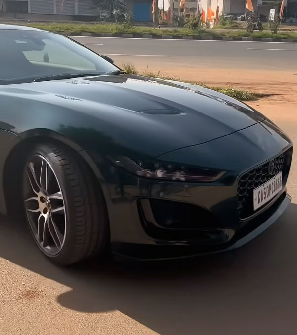 ms dhoni seen driving jaguar f-type