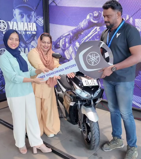 basheer bashi gifts wife yamaha aerox 155