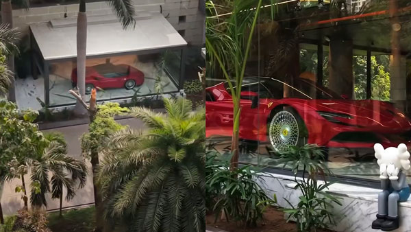 harsh kotak showcases parked ferrari sf90