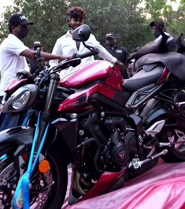 Influencer Harsha Sai Got Triumph Street Triple 765 Luxury Bike As Gift From Friend Influencer Harsha Sai Got Triumph Street Triple 765 Luxury Bike As Gift From Friend