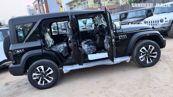 mahindra thar roxx with mocha brown interiors