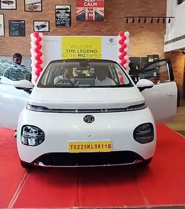 mg windsor ev delivered pr sreejesh