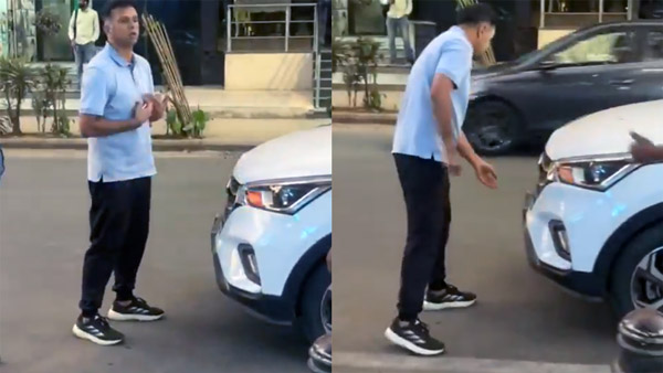 Rahul dravids car hit by auto