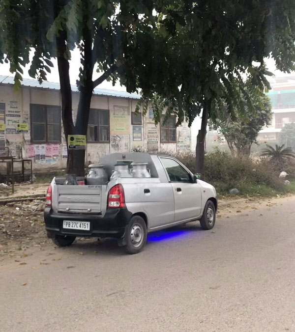 Maruti Alto Modified To Pickup Truck For Milk Delivery Video Goes Viral