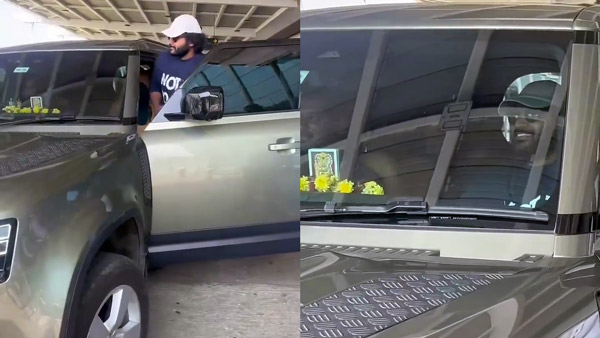 actor kiran abbavaram spotted in land rover defender