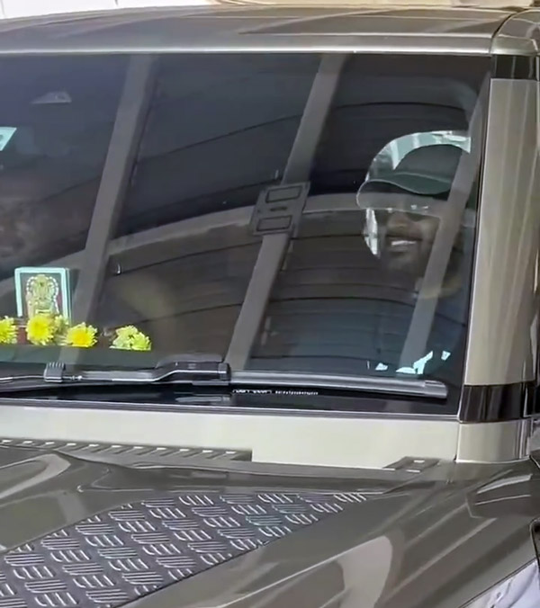 actor kiran abbavaram spotted in land rover defender