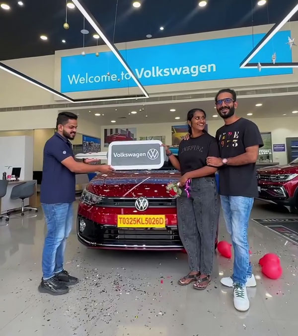 Actor Prasanth Murali Buys New Volkswagen Virtus Sedan Actor Prasanth Murali Buys New Volkswagen Virtus Sedan