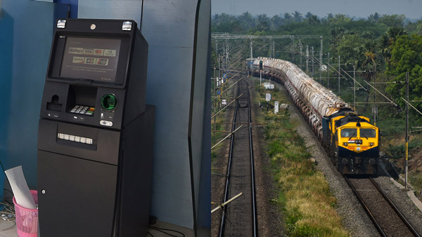 ATM Machine Installed In Mumbai Manmad Train ATM Machine Installed In Mumbai Manmad Train