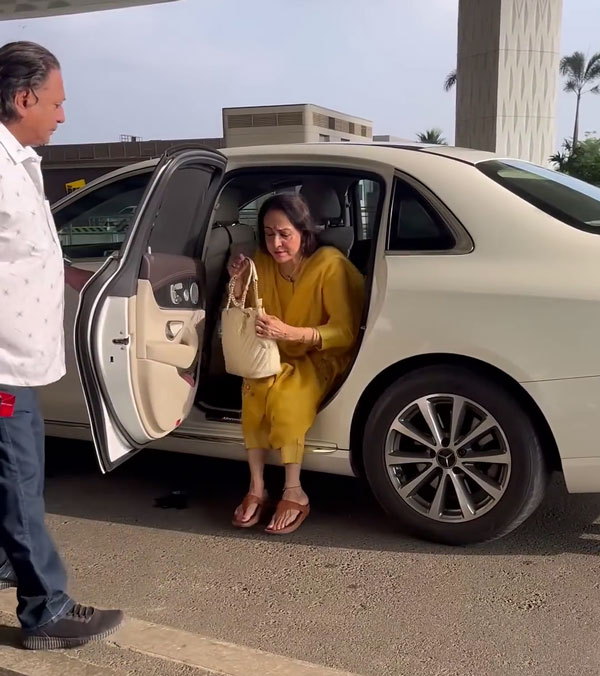 hema malini spotted in mercedes maybach s-class