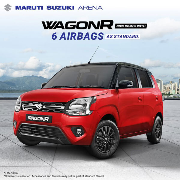 Maruti Suzuki WagonR Gets 6 Airbags As Standard