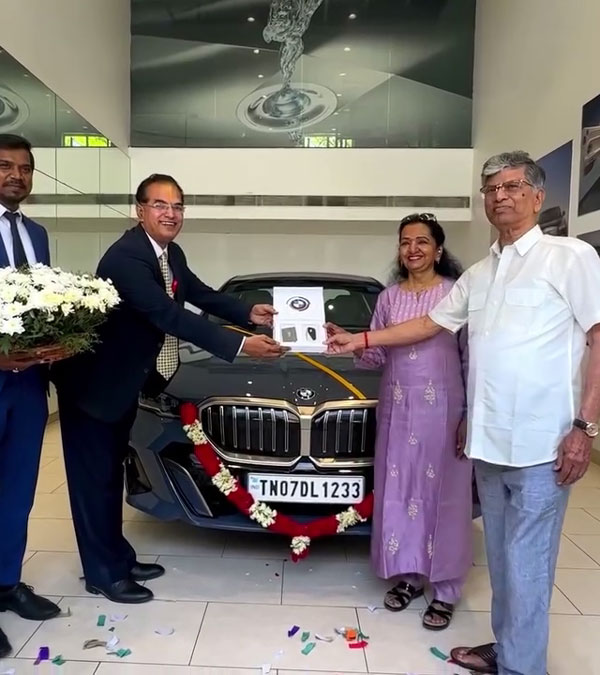vijays father bought bmw on wedding anniversary