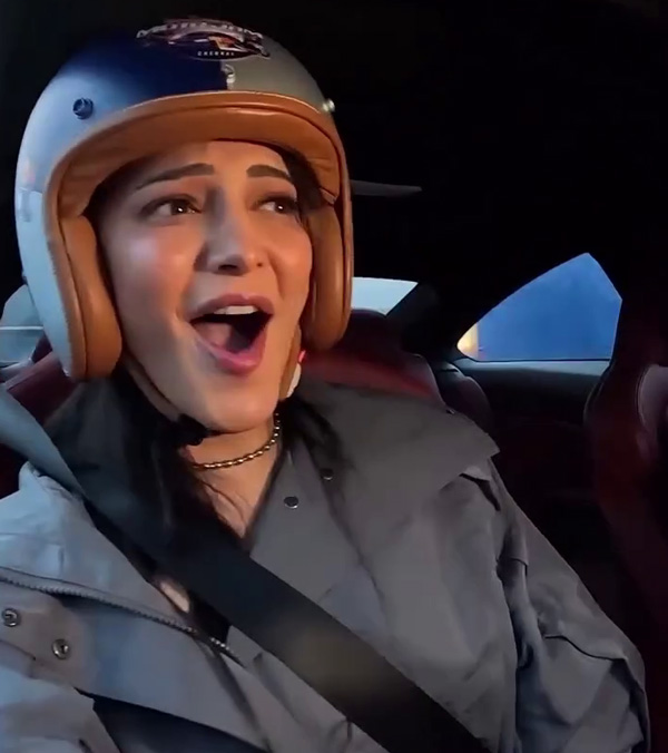 shruti haasan drifting video