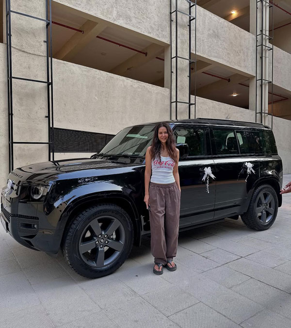 sonam bajwa land rover defender