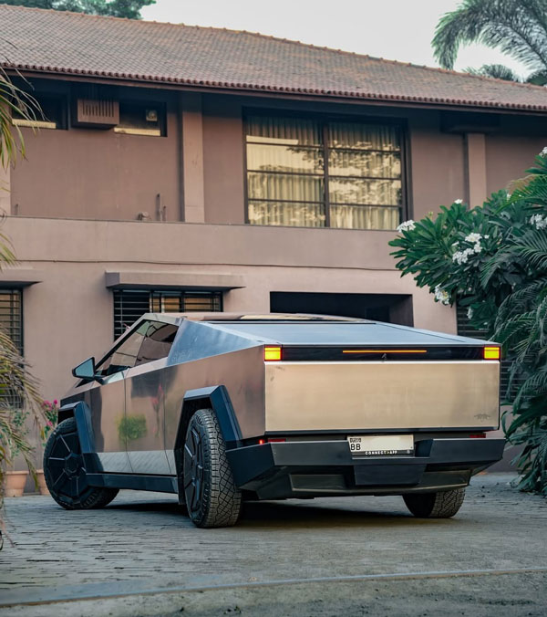 tesla cybertruck imported to india spotted