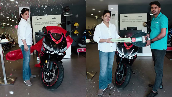 Woman Arrives In Lamborghini To Buy Aprilia RS 457 Super Bike Video Goes Viral