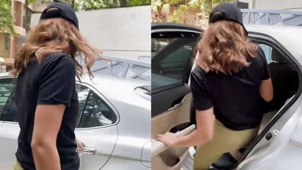 sai manjrekar spotted in toyota hybrid car sai manjrekar spotted in toyota hybrid car