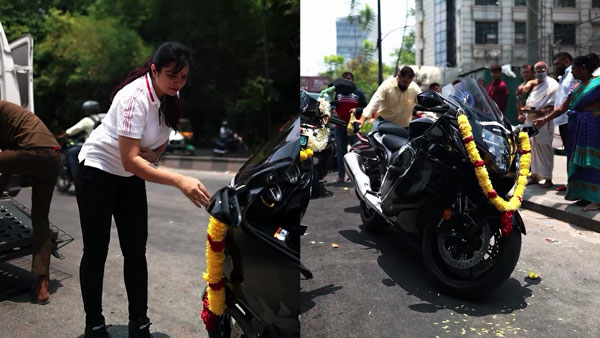 bengaluru woman suzuki hayabusa indian rituals bengaluru woman suzuki hayabusa indian rituals