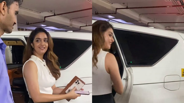 Keerthi suresh spotted in innova crysta Keerthi suresh spotted in innova crysta