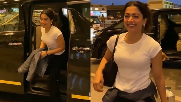 rashmika mandanna spotted in Toyota vellfire rashmika mandanna spotted in Toyota vellfire