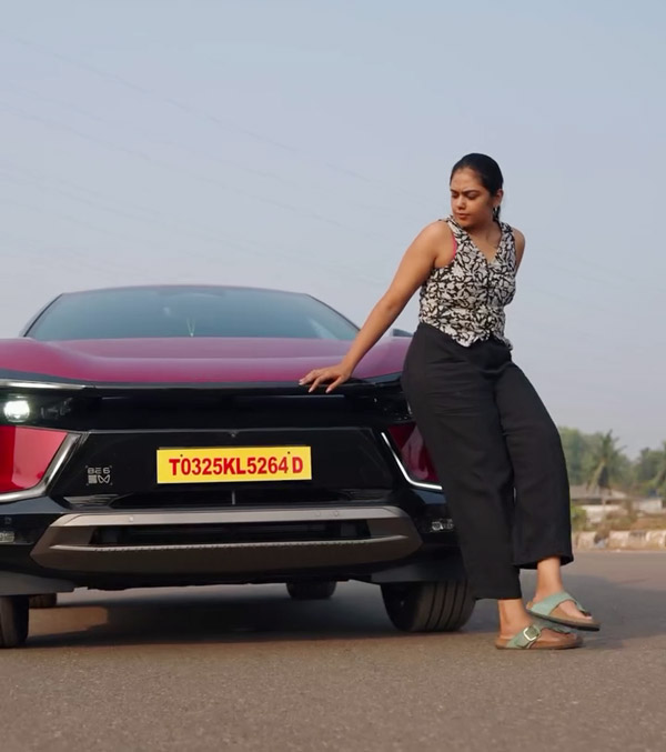 rebecca santhosh new mahindra be 6 rebecca santhosh new mahindra be 6