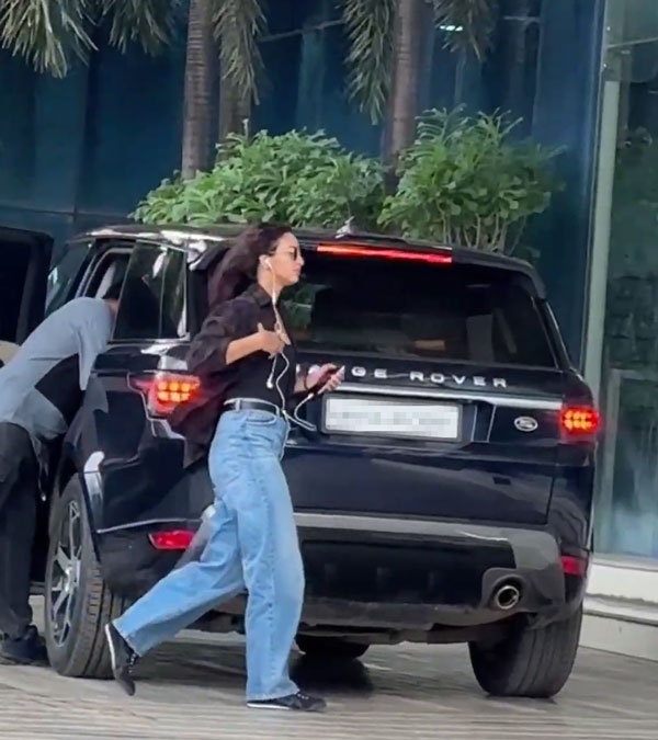 tripti dimri spotted in range rover sport
